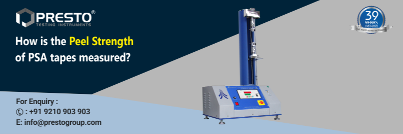 How is the peel strength of PSA tapes measured?